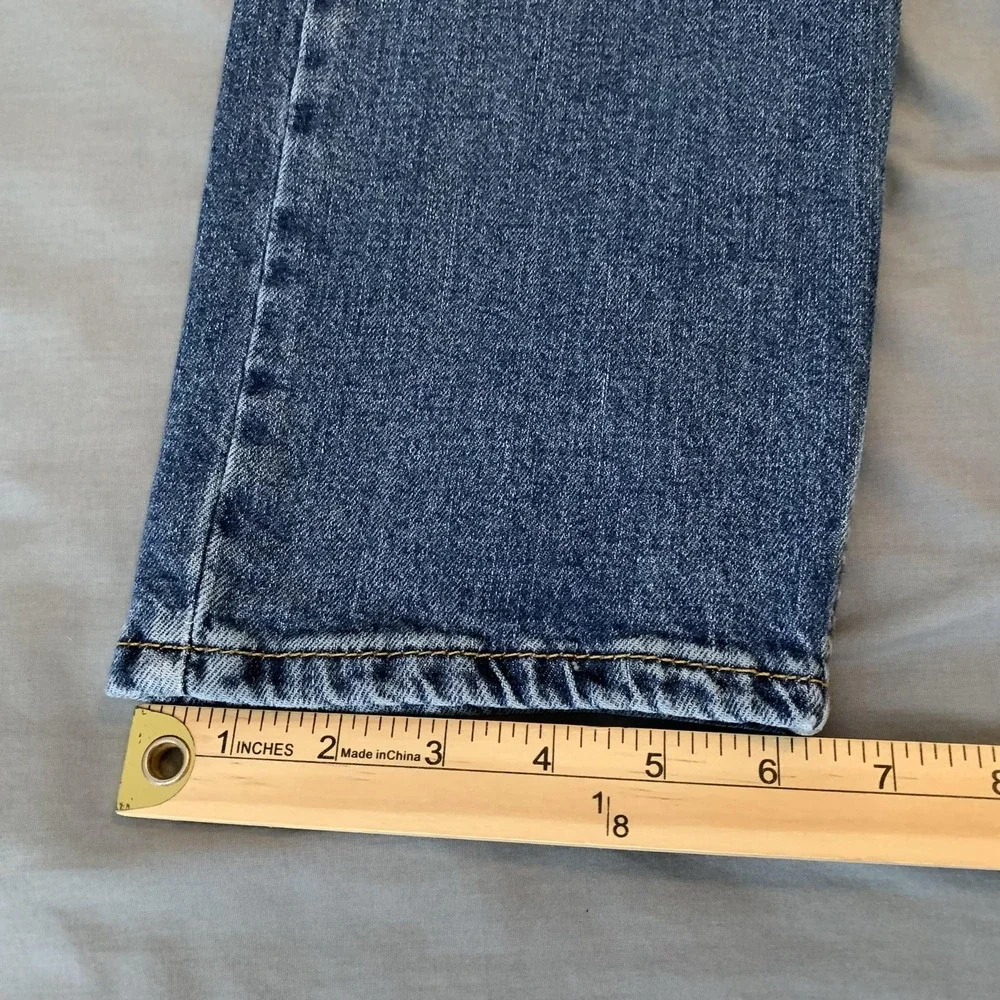 Levis 502 Jeans Mens 33x30 Blue Medium Wash Tapered‎ Leg Stretch Denim Pants